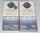 2 Pack - Garden Of Life Once Daily Ultra Omega-3 Fish Oil (60 Softgels) NEW
