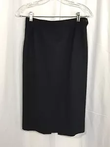 Valentino Studio Womens Black Wool Skirt Italy 44 Us 10 - Picture 1 of 5