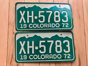Paar Nummernschilder Colorado 1972 - Bild 1 von 4