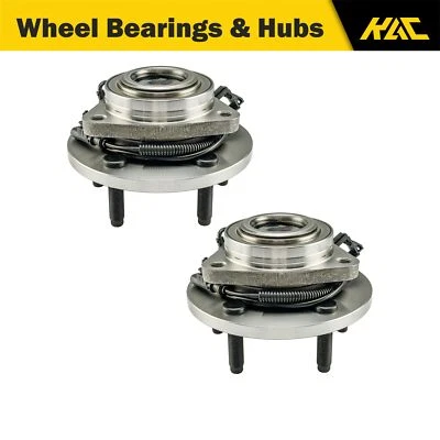 Pair Front Wheel Bearings & Hubs For Ram Dakota 2011 Mitsubishi Raider 2006-2008 - Imagem 1 de 4