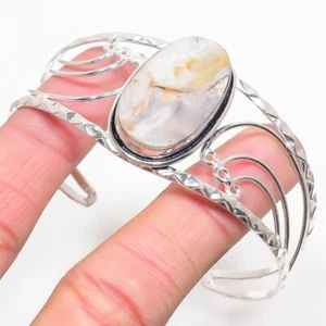 Mother Of Pearl Gemstone Handmade 925 Sterling Silver Jewelry AdjustableBracelet - Picture 1 of 1