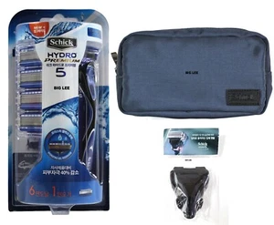 Schick Hydro Premium 5 1 Razor Handle Pouches + 7 Cartridges Travel Cover - Picture 1 of 4