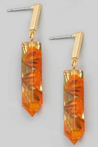 PENDIENTES COLGANTES DE GANCHO DE FLORES PRENSADAS PARA MUJER - Imagen 1 de 4