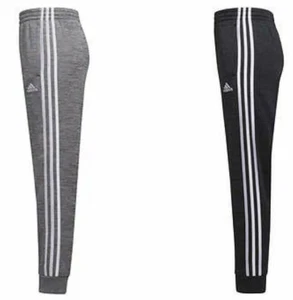 Adidas Boys' Youth Fleece Jogger Sweatpants, Black Heather/Gray S(7/8)-XL(18-20) - Picture 1 of 10