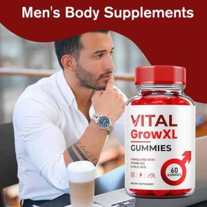 Vital Grow XL Extreme Stamina & Energy Gummies - 60 Gummies-US - Picture 1 of 8