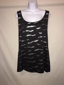 Smart and Sexy Shape 4X Damen Tank Top mit Fake Pailletten Print Schwarz Shaping  - Bild 1 von 3