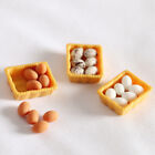 3 Sets Resin Mini Boxed Eggs Doll House Accessories Kids Pretend Playset