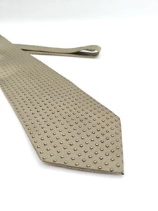 ๐บ๐ฒ Bergamo New York Silk Tie 56x3 7/8 Olive Geometric - Picture 1 of 4