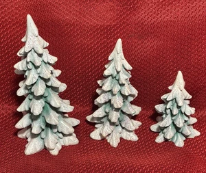 VTG North Pole Dept 56 Wintergreen Pines Set Of Three Trees Christmas 52660 - Picture 1 of 11