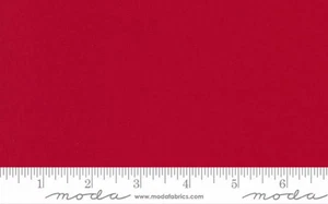 Bella Solids By Moda – Christmas Red Plain Cotton Fabric - Colour 16 - Picture 1 of 1