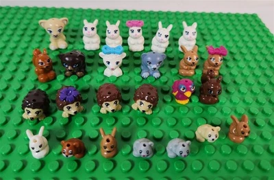 LEGO Friends BUNNIES Lion SQUIRRELS Hedgehogs Lot of 24 Animals - Image 1 of 2