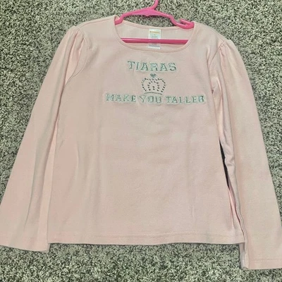Top rosa Gymboree SCHOOLGIRLS ROCK Tiaras Make You Taller talla 8 Foto 1 de 4