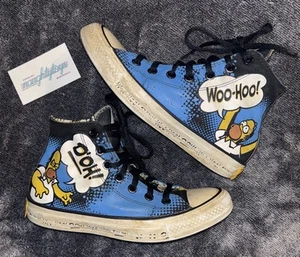 Converse All Star Chuck Taylor’s The Simpsons Homer Simpson Mens 5 Womens 7 WORN - Picture 1 of 24