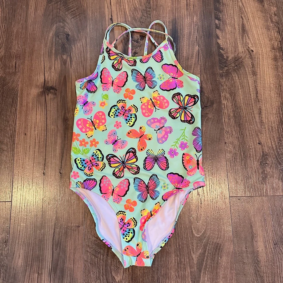 Usado en Excelente Condición Traje de Baño The Children's Place Como Nuevo Mariposa Una Pieza Niña Talla: XXL 16 Foto 1 de 4