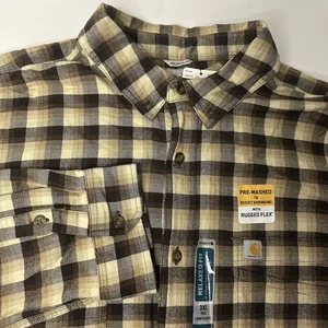 Carhartt Herren Relaxed Rugged Flex Midweight Langarm Flanellhemd 3XL-Tall - Bild 1 von 5