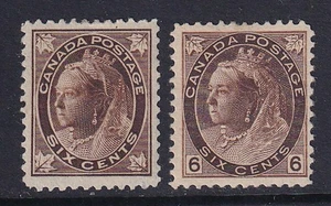 Canada  QV Issues #71 and 80  Both are MH  CV $155.00 - Picture 1 of 2