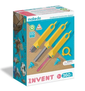 Invent | Kit de herramientas de construcción de cartón reciclado en caja de herramientas grande (360 piezas... - Imagen 1 de 9