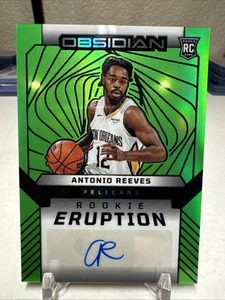 2024-25 Obsidian Basketball Antonio Reeves #REA-REE Green Flood /25 RC - Picture 1 of 2