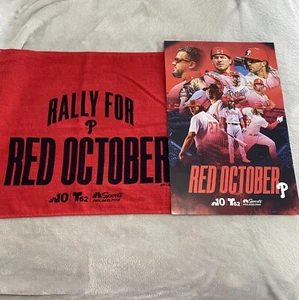 Philadelphia Phillies 2024 Rally Towel & 2023 Poster Print Red October MLB - Picture 1 of 6
