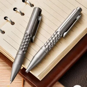 Titanium Ballpoint Pen Bolt Action Pocket Writing Signature Pen Business Office - Picture 1 of 12