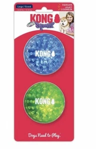 Kong Squeezz Geodz - Squeak Crackle Float Interactive Chase Dog Fetch Toy 2 Pack - Picture 1 of 4