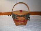 Longaberger Christmas 1994 Jingle Bell Basket Combo with Lid and Cloth Liner