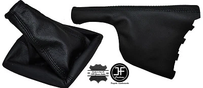 BOTA FRENO E CAMBIO CUERO GENUINO MANUAL PUNTADA NEGRA SE ADAPTA A SAAB 9-5 1999-2008 Foto 1 de 3