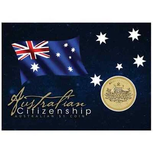 2025 Australian Citizenship $1 Coin in Card - Perth Mint - King Charles Effigy - Picture 1 of 3