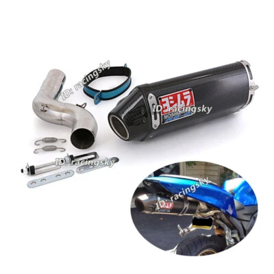 Deslizable para Kawasaki Ninja ZX6R ZX636 2004-2008 sistema de escape puntas de carbono tubo medio Foto 1 de 4