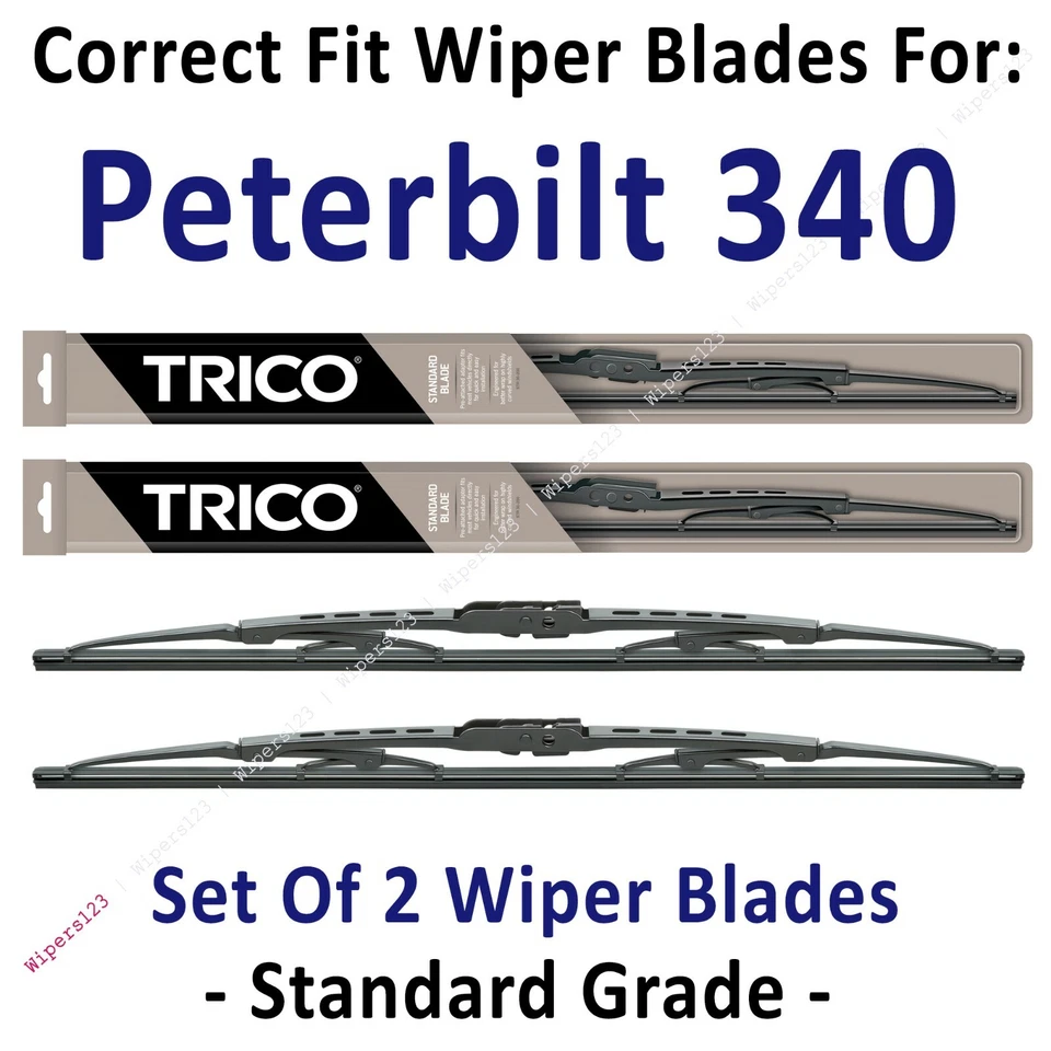 Paquete de 2 escobillas limpiaparabrisas estándar - aptas para Peterbilt 340 2007-2010 - 30180x2 Foto 1 de 1