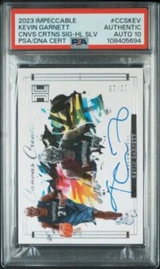PANINI 2023 IMPECABLE LIENZO CREACIONES FIRMAS KEVIN GARNETT/15 PSA AUTÉNTICO QT - Imagen 1 de 2