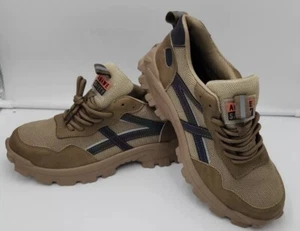 Men's Steel Toe Work Sneakers Safety Shoe Boot Tan w/ Iridescent Side Size 9 New - Picture 1 of 6