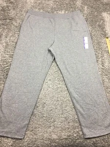 Time & Tru Sweatpants Womens Size 2XL Gray Cotton Straight Leg - Picture 1 of 13