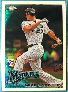 Mike Giancarlo Stanton 2010 Topps Chrome REFRACTOR Rookie!Marlins OF RC/YANKEES2 - Picture 1 of 2