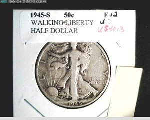 1945-S Liberty Walking Half, Circulated Medium Grade, 0,3617 Oz Silber (US-1013) - Bild 1 von 2