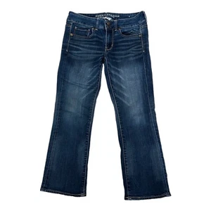 American Eagle Artist Crop Jeans Women Size 4 (28x24) Super Stretch Blue Denim - Picture 1 of 15