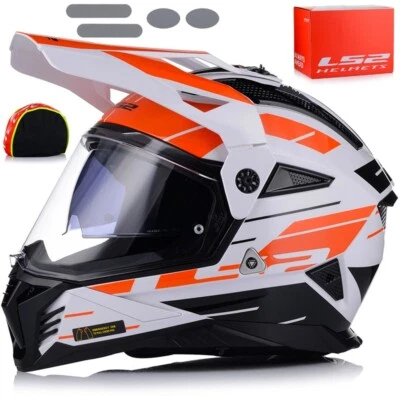 LS2 MX702 Pioneer II Motorcycle Helmet Enduro MX Quad Helmet with Sun Visor Visor - Image 1 of 4