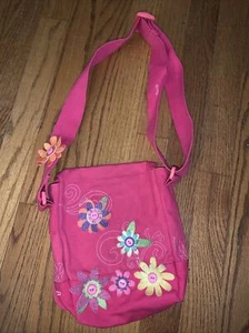 Pink Floral AMERICAN GIRL DOLL Crossbody Girls Purse Handbag ORIGINAL❤️tb46 - Picture 1 of 6
