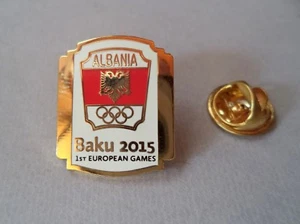 1º Juegos Olímpicos Europeos. Pin Comité de Albania NOC Bakú 2015. - Imagen 1 de 2