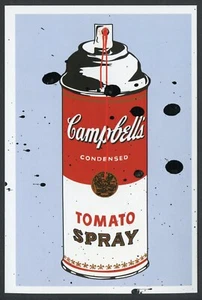 Mr Brainwash Campbell's Tomatenspray HANDVEREDELT schwarze Tinte verzierter Druck - Bild 1 von 2