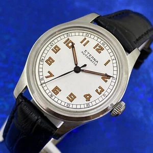 Vintage 1960s Mans ETERNA Automatic Stunning Silver Dial Fully Serviced WARRANTY - Picture 1 of 10
