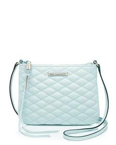 Rebecca Mincoff Love Kerry Quilted In Blue Tranquil Crossbody *Non Outlet* - Picture 1 of 3