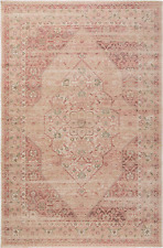 Benuta Frencie Flat Weave Rug 120 x 180 cm Vintage Distressed Look Pink
