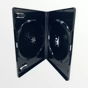 5 × Amaray Black Double DVD Disc Cases – with 14 mm Spine for 2 Discs - Picture 1 of 7