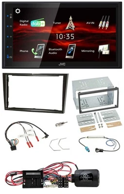 JVC USB Bluetooth Lenkrad DAB 2DIN Autoradio für Opel Corsa D Klavierlack 09-14 - Bild 1 von 4