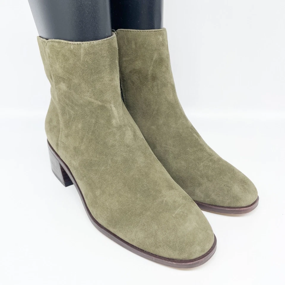 Botines Vince Camuto para mujer Jerlindi verde gamuza cremallera verde oliva talla 7,5 M Foto 1 de 4