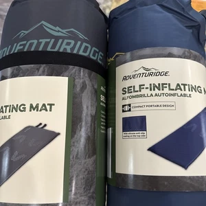 2x Adventuridge Selbstaufblasende Camping Backpacking Isomatte Pad Blau+Grau - Bild 1 von 12