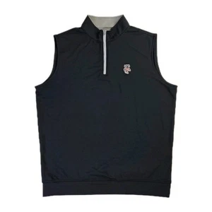Peter Millar Galway Weste 1/4-Reißverschluss schwarz Wisconson Badgers Fußball Größe Large - Bild 1 von 10
