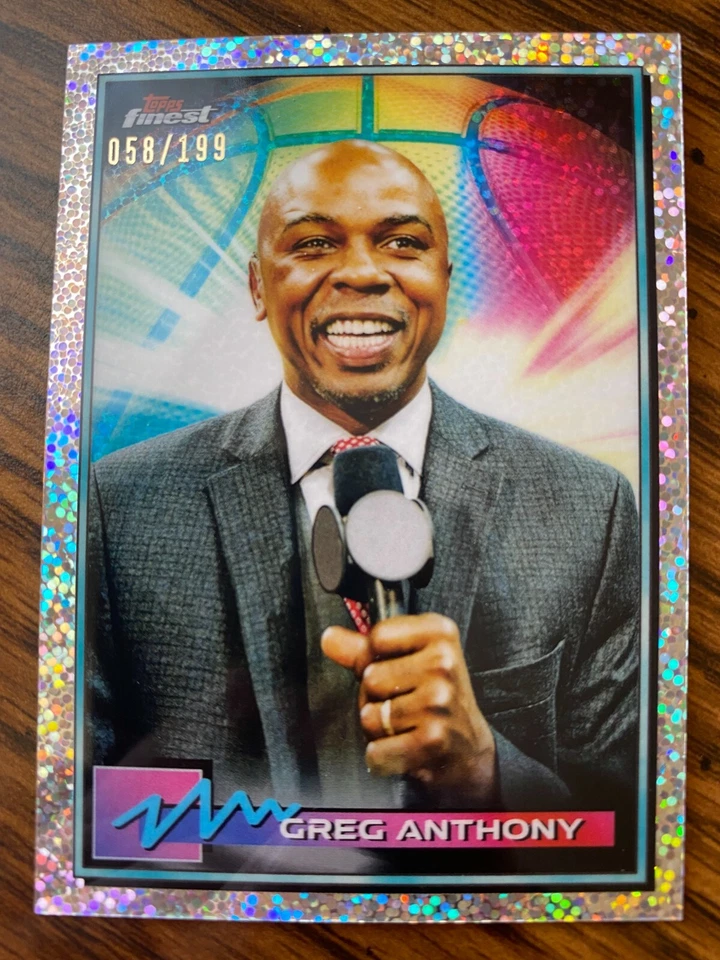 2021 Topps Finest Basketball GREG ANTHONY Speckle Refractor 58/199 Foto 1 de 1