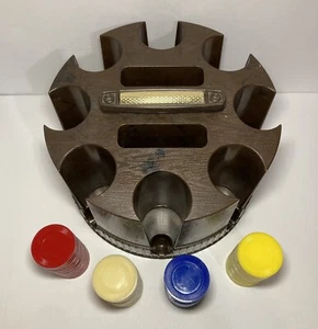 Vintage Pleasantime Poker Rack Chip Dispenser With 100 Chips - Picture 1 of 12